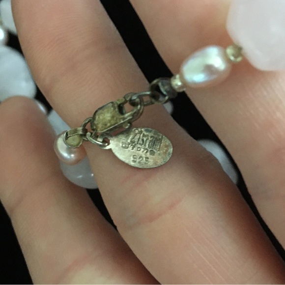 Vintage Sterling Silver Gemstone Necklace - Picture 4 of 6